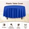 Exquisite Disposable Round Plastic Tablecloths – 6 Pack 84" Disposable Table Cloths – Indoor/Outdoor Party Tablecloth – Round Plastic Table Cover for Events & Party Supplies